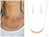 Serenely Scalloped - Orange Necklace